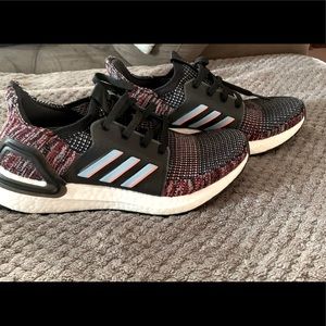 Multi-colored Adidas Ultra Boost. Youth grade school.